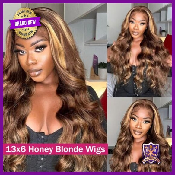 30 Inch Human Hair Wig 200 Density HD Lace Front Body Wave Pre Plucked